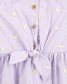 Bébé Robe boutonnée à citrons et rayures, image 4 sur 5 diapositives