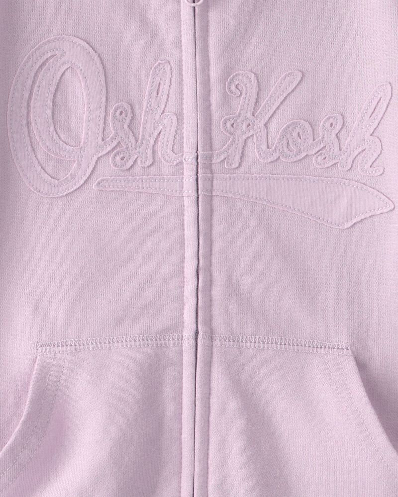 Tout-petit fille - Blouson &agrave; capuchon et fermeture &agrave; glissi&egrave;re, motif logo OshKosh - Mauve, image 3 sur 3 diapositives