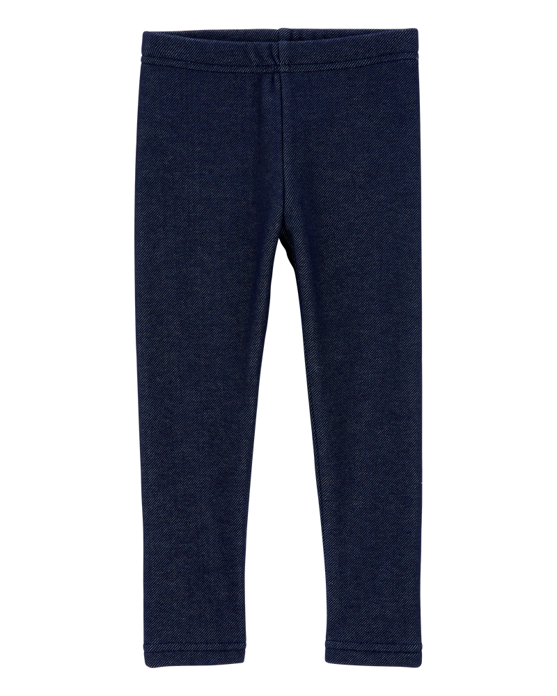 Navy Toddler Faux Denim Cozy Fleece Leggings Carter s Oshkosh Canada