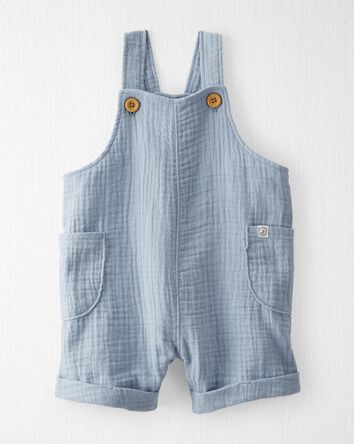 Baby Organic Cotton Gauze Shortall, 