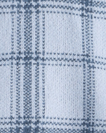 Filles - Chandail à motif écossais - Bleu, 