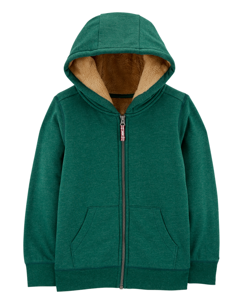 Green fleece zip up shop