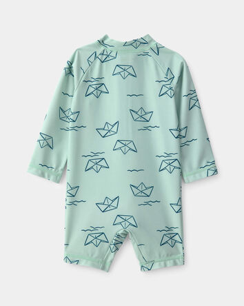Baby Boy Fish Long-Sleeve Rashguard - Turquoise, 