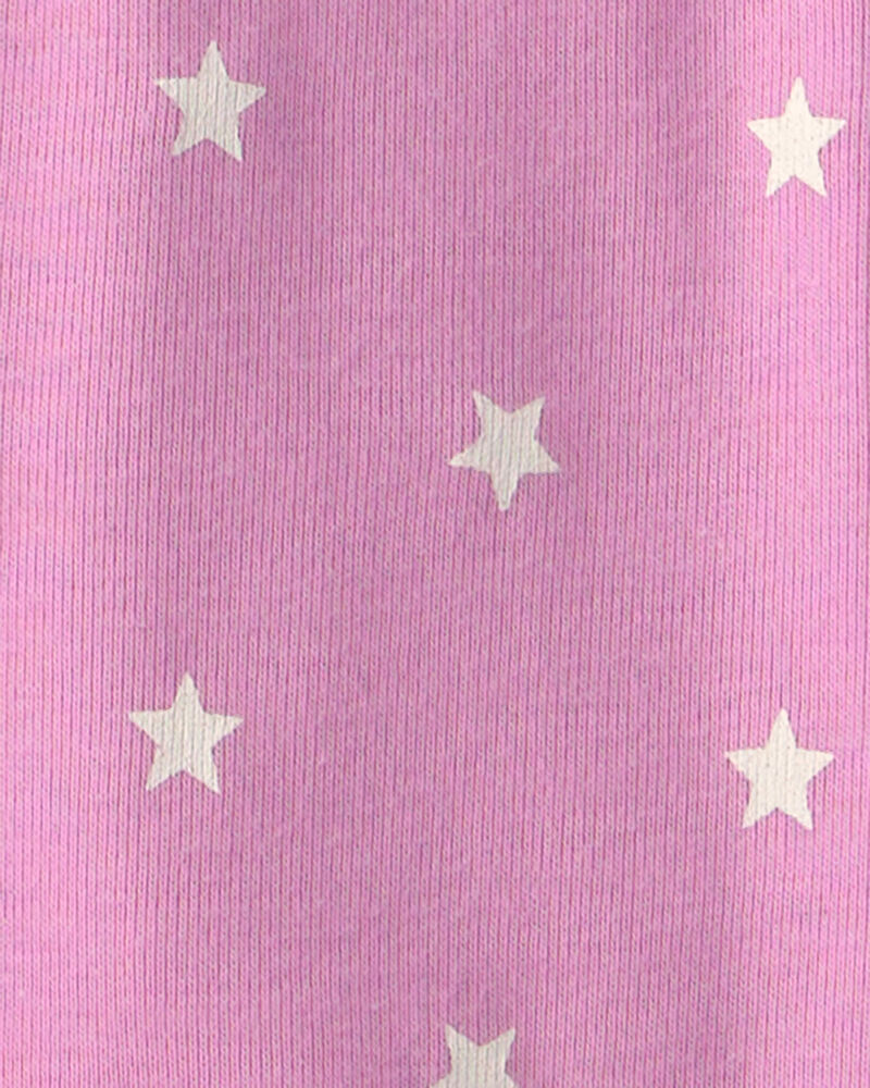 Toddler Girl Cat 100% Cotton Short-Sleeve Snug Fit 4-Piece pyjama Set - Purple/Blue, image 4 of 5 slides