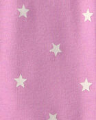 Toddler Girl Cat 100% Cotton Short-Sleeve Snug Fit 4-Piece pyjama Set - Purple/Blue, image 4 of 5 slides