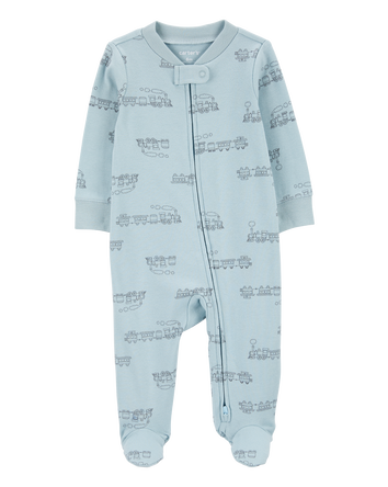 Baby Train 2-Way Zip Sleeper Pyjamas, 