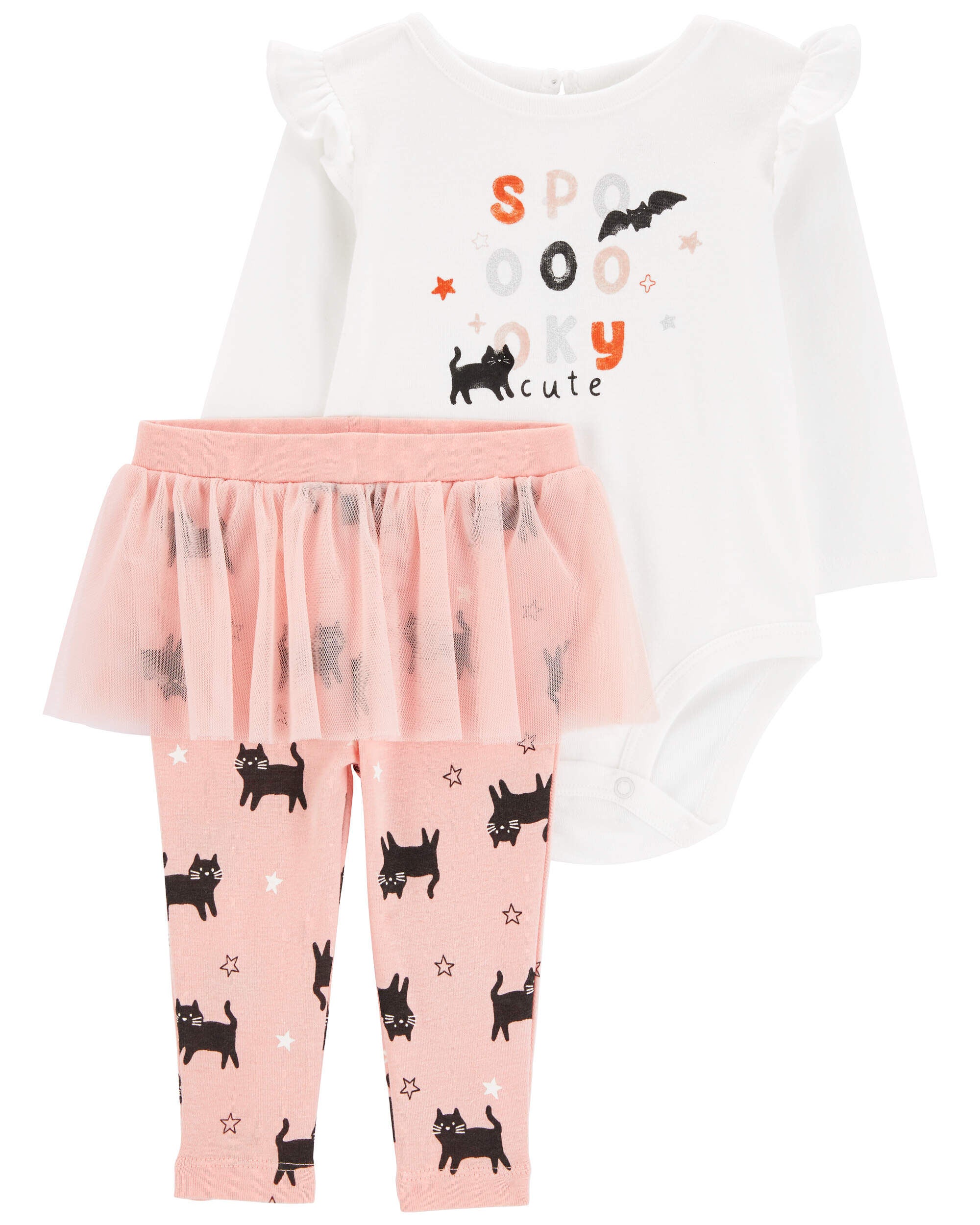 Baby Girls Baby 2 Piece Halloween Bodysuit Tutu Pant Set NB Carter s