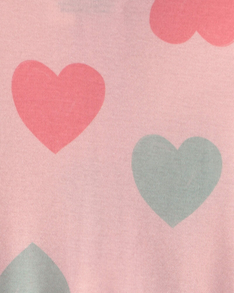 Tout-petit fille - Pyjama ajust&eacute; 1 pi&egrave;ce en 100&nbsp;% coton &agrave; motif c&oelig;ur - Rose, image 3 sur 3 diapositives