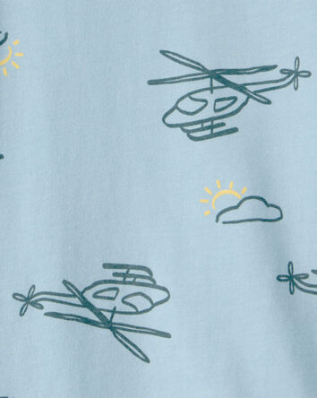 Tout-petit gar&ccedil;on - T-shirt &agrave; motif h&eacute;licopt&egrave;res - Bleu, 