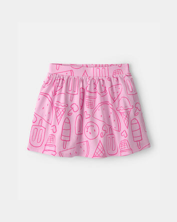 Girls Summer Popsicle Skort - Pink, 