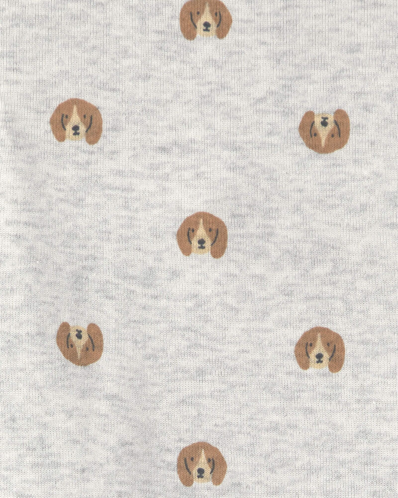 B&eacute;b&eacute; gar&ccedil;on - Ensemble 2 pi&egrave;ces salopette et manches longues &agrave; motif chien &ndash; Vert/Gris, image 5 sur 5 diapositives