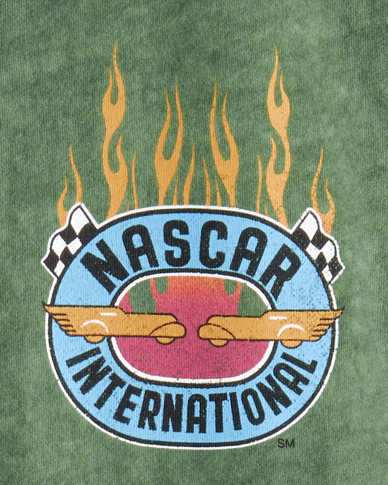 Jeune - T-shirt &agrave; manches courtes NASCAR - Vert, image 3 sur 4 diapositives