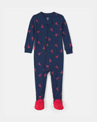 Toddler Boy Lobster 100% Cotton Snug Fit 1-Piece Pyjama Set - Blue, image 1 of 4 slides