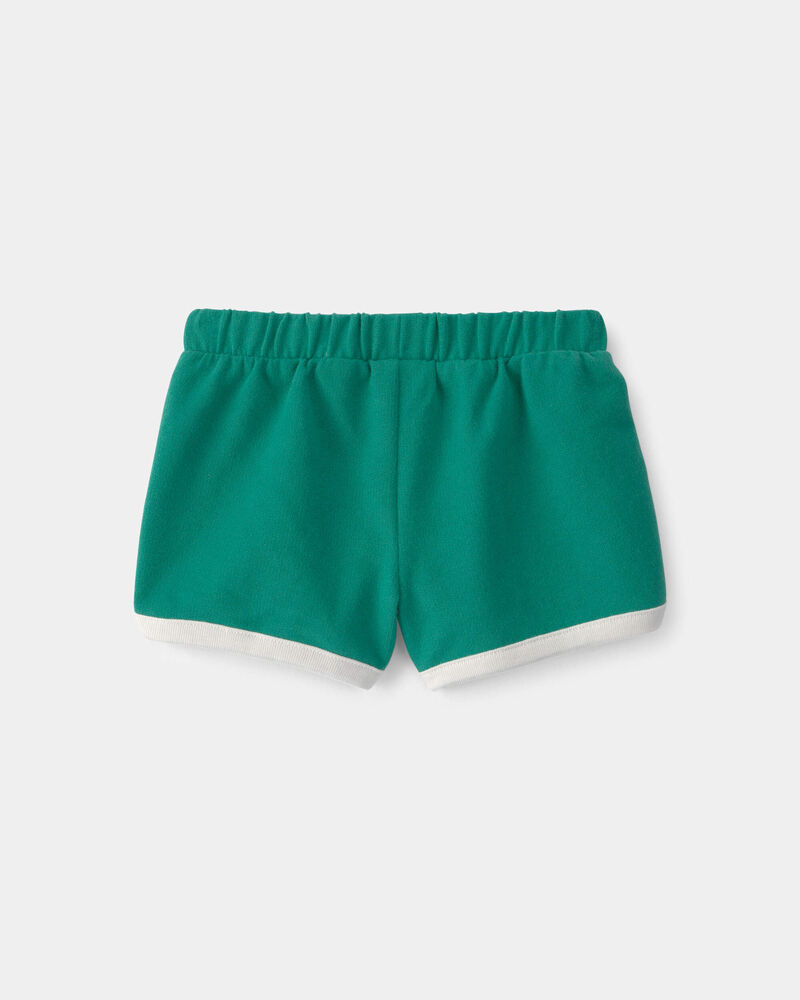 B&eacute;b&eacute; fille - Short de sport en jersey bouclette - Vert, image 2 sur 3 diapositives