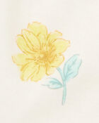 Bébé Ensemble 3 pièces haut à capuchon et pantalon à fleurs - Jaune/Ivoire, image 3 sur 4 diapositives