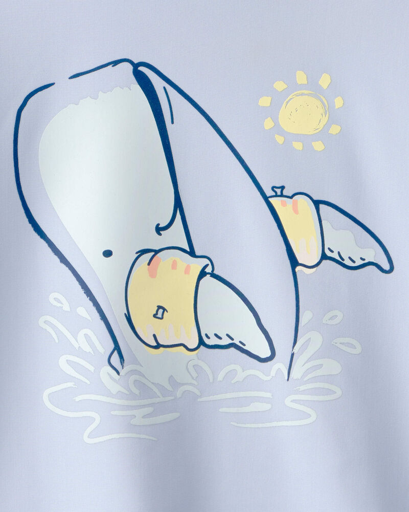 Tout-petit gar&ccedil;on - Maillot dermoprotecteur &agrave; manches courtes, baleine - Bleu, image 3 sur 3 diapositives