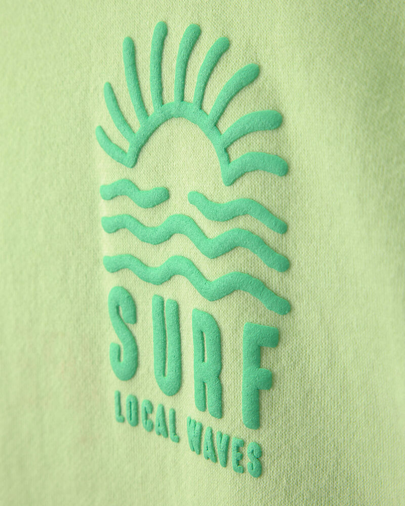Boys Surf French Terry Graphic Tee - Green, image 2 of 4 slides