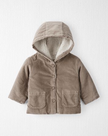 Baby Sherpa Lined Corduroy Jacket Made with Organic Cotton and Recycled Materials , 