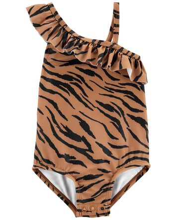 Leopard 1-Piece Swimsuit, 