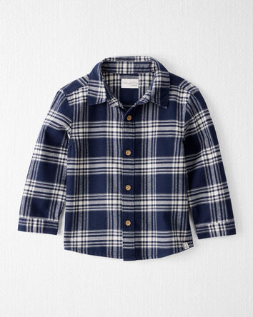 Tout-petit Chemise boutonnée en flanelle de coton biologique, 