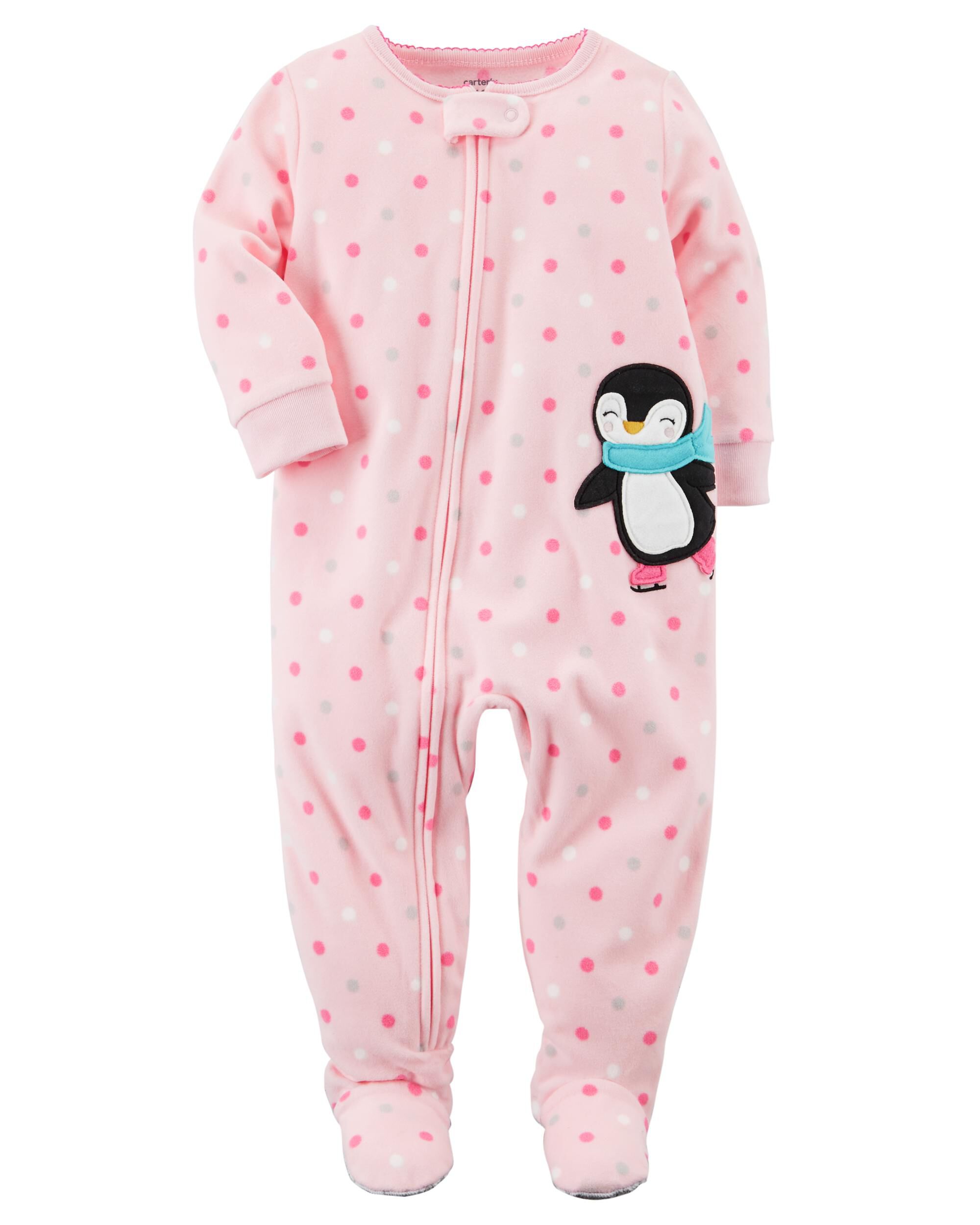 carters one piece fleece pajamas