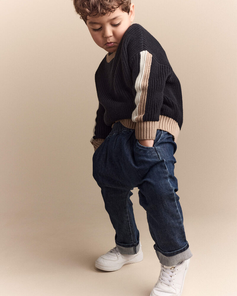 Toddler Campus Pullover Sweater - Black, image 3 of 9 slides