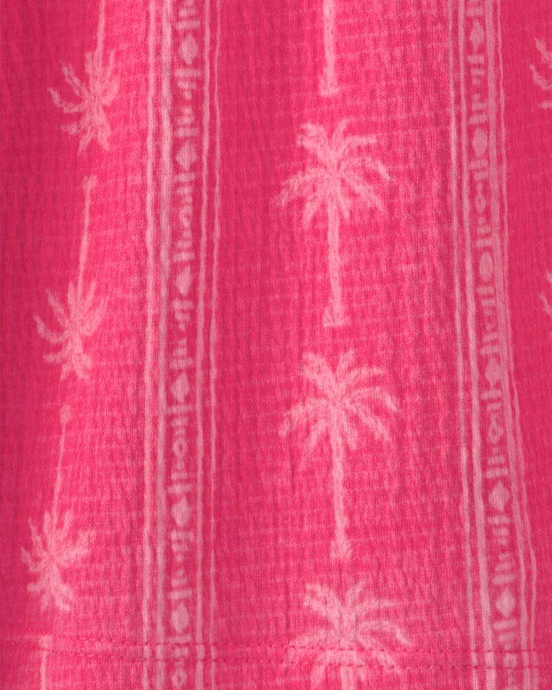 Filles - Robe d&eacute;bardeur &agrave; motifs de palmiers - Rose, image 4 sur 4 diapositives