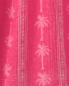 Filles - Robe d&eacute;bardeur &agrave; motifs de palmiers - Rose, image 4 sur 4 diapositives