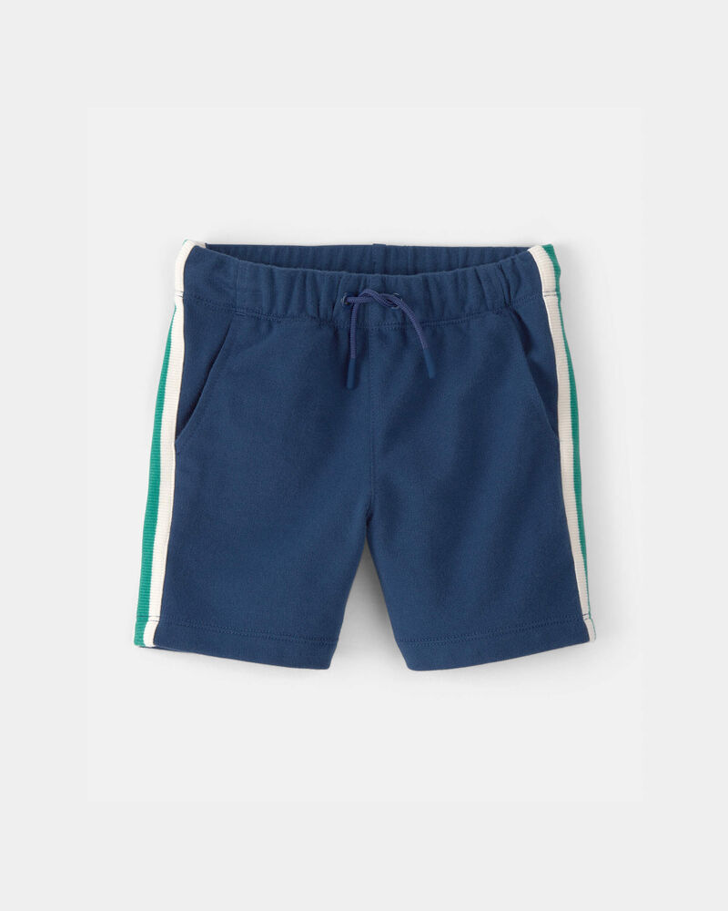 Tout-petit gar&ccedil;on - Short en jersey bouclette &agrave; rayures - Bleu/Vert, image 1 sur 5 diapositives