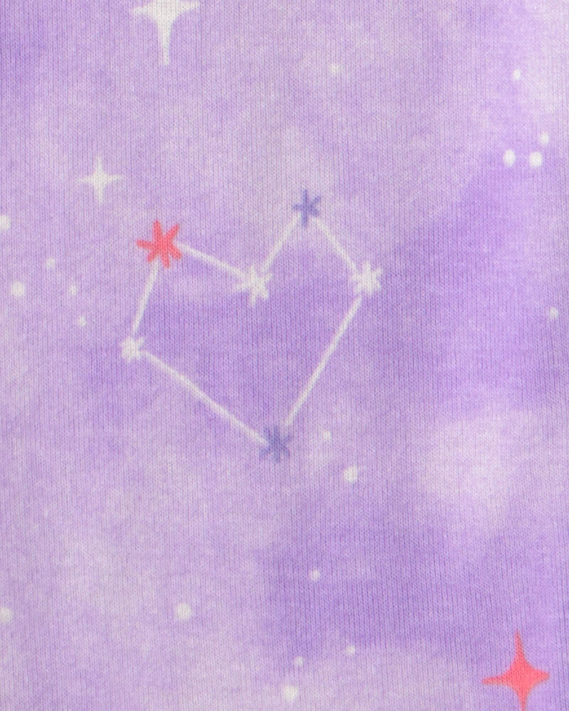 Toddler Girl 4-Piece Space Dog 100% Cotton Snug Fit Pyjama Set - Purple, image 4 of 5 slides
