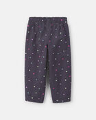 Toddler Girl Heart Twill Pull-On Pants - Black, image 2 of 4 slides