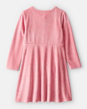 Filles - Robe c&ocirc;tel&eacute;e douillette - Rose, 