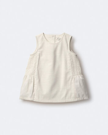 Tout-petit fille - Haut &agrave; smocks - Cr&egrave;me, 