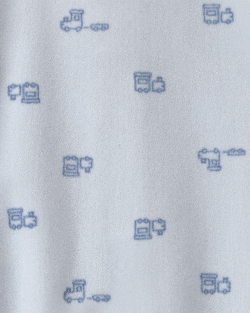 Baby Boy 'Baby Brother' Fleece 2-Way Zip Sleepers - Blue, image 4 of 5 slides