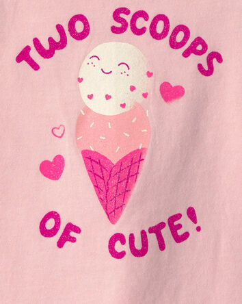 Toddler Girl Ice Cream Graphic Tank - Pink, 