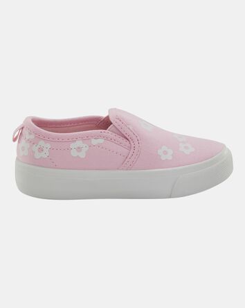 Tout-petit Espadrilles fleuries &agrave; enfiler - Rose, 