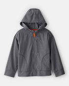 Boys Active Hooded Zip-Up Jacket - Grey, image 1 of 3 slides