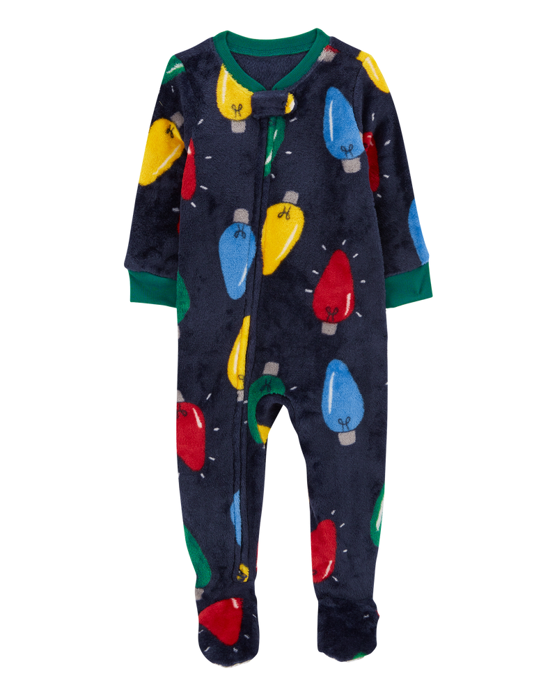 Carter s Toddler Boys Christmas Lights Fleece Footie Pyjamas