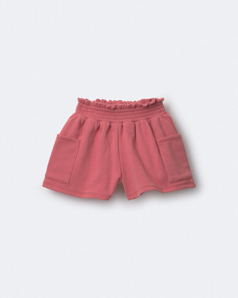 Toddler Girl Swing Short with Pockets - Burgundy, image 3 of 7 slides