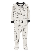 Toddler Boy 1-Piece Arctic Animal Print Thermal Footie Pyjamas, image 1 of 4 slides