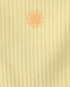 Baby Girl Sunshine Short-Sleeve Bodysuit Dress - Yellow, image 4 of 5 slides