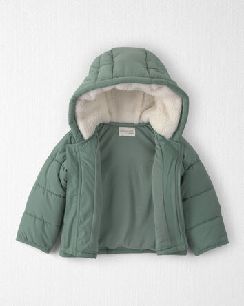 B&eacute;b&eacute; - Blouson matelass&eacute; &agrave; capuchon en molleton teddy recycl&eacute;, 
