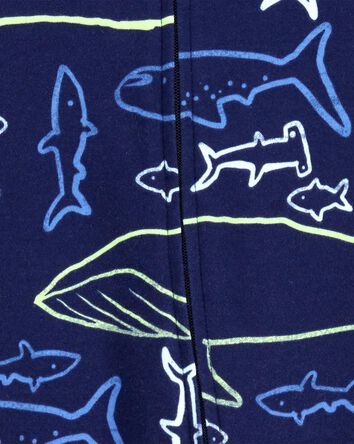 Whale Snap-Up Cotton Sleeper Pyjamas, 