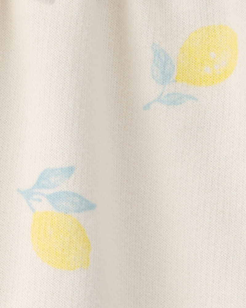 Baby Girl French Terry Shorts - Cream, image 4 of 5 slides