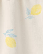 Baby Girl French Terry Shorts - Cream, image 4 of 5 slides