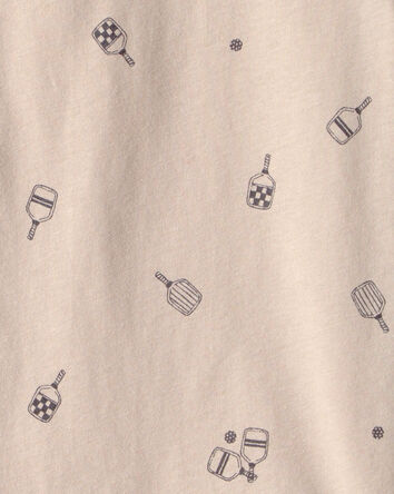Jeune - T-shirt &agrave; motif pickleball - Brun, 