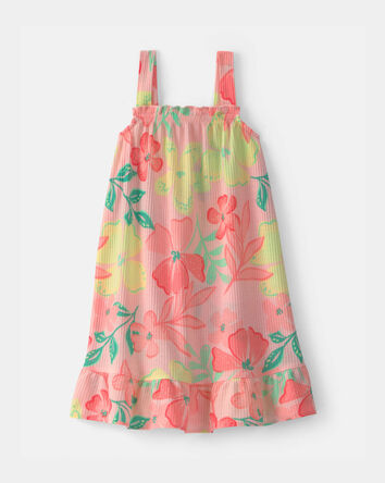 Filles - Robe de nuit sans manches &agrave; motif fleurs tropicales, 