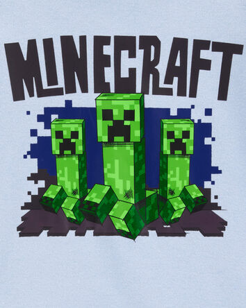 Gar&ccedil;ons - Pyjama 2 pi&egrave;ces en coton ajust&eacute; imprim&eacute; de Minecraft - Bleu, 
