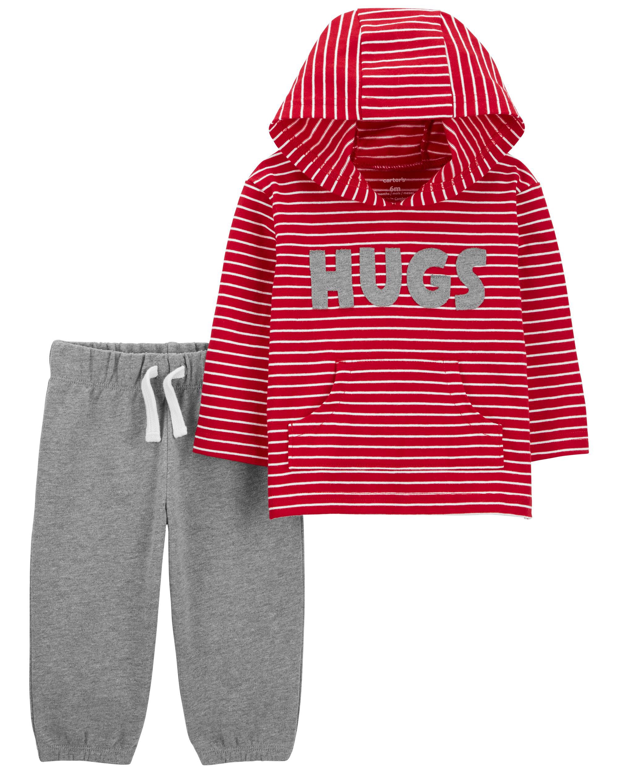 2 Piece Hugs Hooded Tee Jogger Set