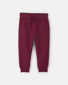 Toddler Boy Fleece Joggers - Burgundy, image 1 of 4 slides